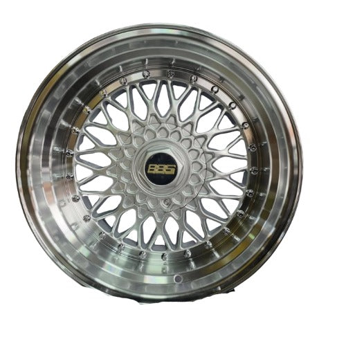 BBS Silver Mesh Deep-Dish Alloy Rims (Black Centre Cap Edition)