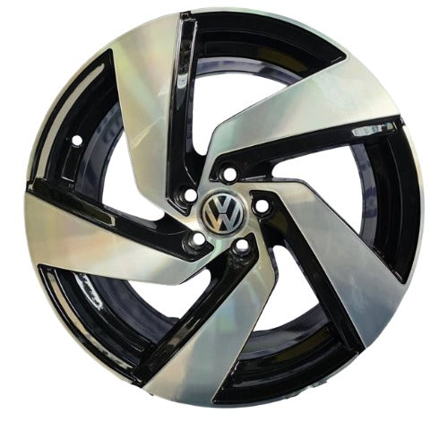 VW Milton Black & Silver Alloy Rims